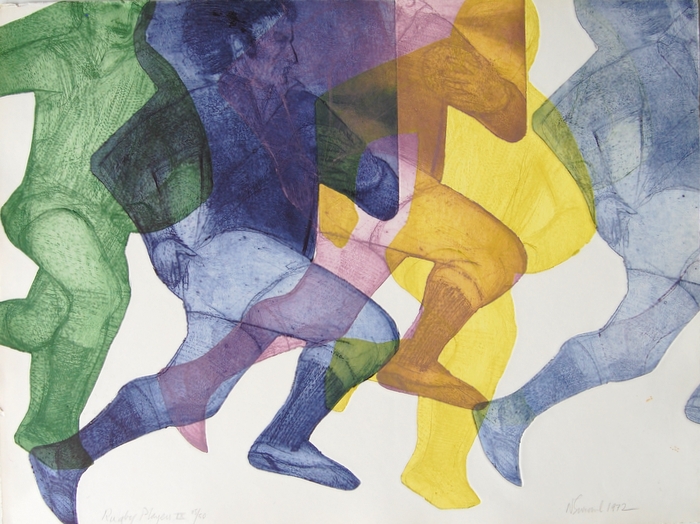 Print of Rugby Players IX