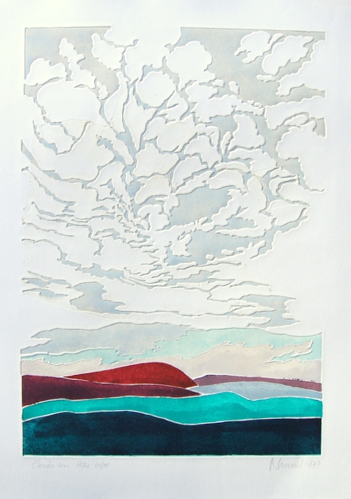 Print of Clouds Over Hills
